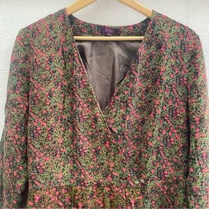 Liberty of London Liberty Art Fabrics 100% Silk Flower Wrap Dress Size 12 EUC